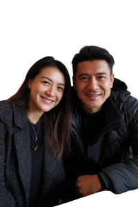 Smiling Couple Portrait V2 Vinyl Car Decal Sticker – Waterproof & UV-Resistant 