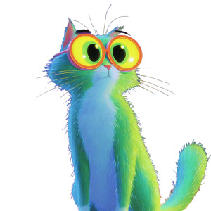 Neon Cat Vinyl Car Decal Sticker – Waterproof & UV-Resistant 