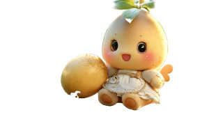 Kawaii Mango Character Vinyl Car Decal Sticker – Waterproof & UV-Resistant 