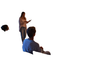 Family Watching Tv V5 Vinyl Car Decal Sticker – Waterproof & UV-Resistant 