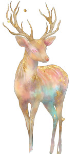 Magical Golden Deer Vinyl Car Decal Sticker – Waterproof & UV-Resistant Magical Golden Deer Vinyl Car Decal Sticker – Waterproof & UV-Resistant