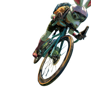Giant Rabbit Cyclist Vinyl Car Decal Sticker – Waterproof & UV-Resistant Giant Rabbit Cyclist Vinyl Car Decal Sticker – Waterproof & UV-Resistant