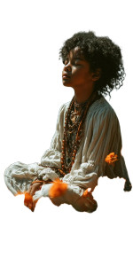 Meditating Child Girl Vinyl Car Decal Sticker – Waterproof & UV-Resistant 