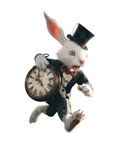 Steampunk Rabbit Bellboy Vinyl Car Decal Sticker – Waterproof & UV-Resistant 