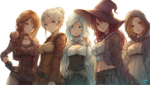 Anime Vampire Witch Vinyl Car Decal Sticker – Waterproof & UV-Resistant 