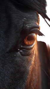 Black Horse Eye Vinyl Car Decal Sticker – Waterproof & UV-Resistant 