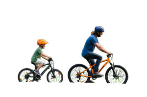 Biking In Park Vinyl Car Decal Sticker – Waterproof & UV-Resistant 