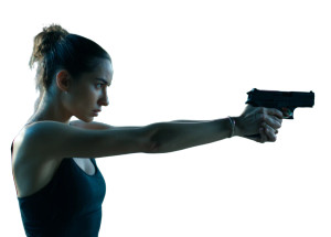 Ballerina With Gun V2 Vinyl Car Decal Sticker – Waterproof & UV-Resistant 