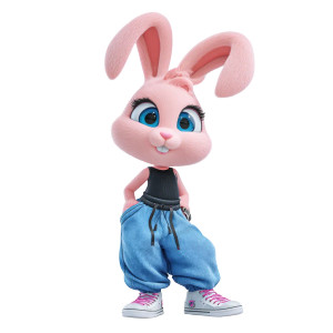 Pink Bunny Mascot V2 Vinyl Car Decal Sticker – Waterproof & UV-Resistant 