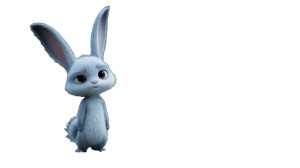 Magical White Rabbit Vinyl Car Decal Sticker – Waterproof & UV-Resistant 