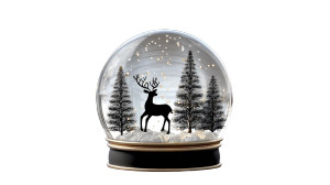 Christmas Snow Globe V2 Vinyl Car Decal Sticker – Waterproof & UV-Resistant 