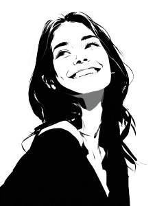 Smiling Woman V16 Vinyl Car Decal Sticker – Waterproof & UV-Resistant Smiling Woman V16 Vinyl Car Decal Sticker – Waterproof & UV-Resistant