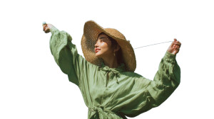 Kite Flying Woman Vinyl Car Decal Sticker – Waterproof & UV-Resistant 