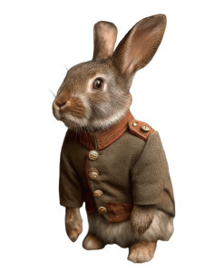 Historic Rabbit Soldier Vinyl Car Decal Sticker – Waterproof & UV-Resistant 