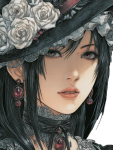 Gothic Tifa Illustration Vinyl Car Decal Sticker – Waterproof & UV-Resistant 