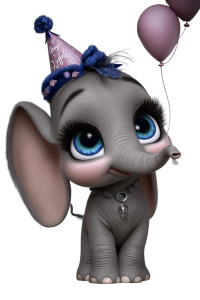 Joyful Baby Elephant V3 Vinyl Car Decal Sticker – Waterproof & UV-Resistant 