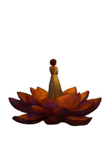 Girl On Lotus Vinyl Car Decal Sticker – Waterproof & UV-Resistant Girl On Lotus Vinyl Car Decal Sticker – Waterproof & UV-Resistant