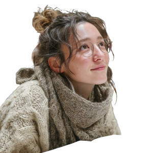 Female College Student Vinyl Car Decal Sticker – Waterproof & UV-Resistant 