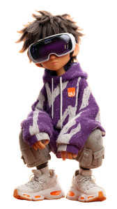 Futuristic Vr Boy Vinyl Car Decal Sticker – Waterproof & UV-Resistant 