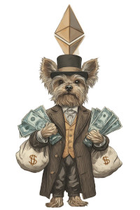 Dapper Ethereum Terrier Vinyl Car Decal Sticker – Waterproof & UV-Resistant 