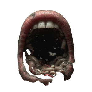 Earthworms In Mouth Vinyl Car Decal Sticker – Waterproof & UV-Resistant 