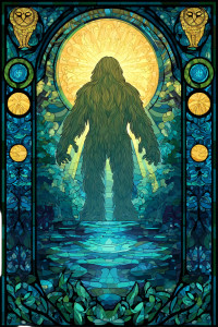 Bigfoot Moonlight Vinyl Car Decal Sticker – Waterproof & UV-Resistant 