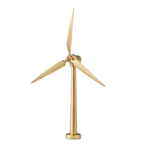 Golden Wind Turbine Vinyl Car Decal Sticker – Waterproof & UV-Resistant 