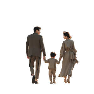 Luxury Family Walk Vinyl Car Decal Sticker – Waterproof & UV-Resistant 