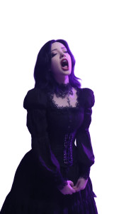 Goth Girl Singing Vinyl Car Decal Sticker – Waterproof & UV-Resistant 