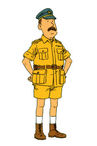 Raf Officer Illustration Vinyl Car Decal Sticker – Waterproof & UV-Resistant 