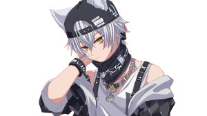 Emo Fox Vtuber Vinyl Car Decal Sticker – Waterproof & UV-Resistant 