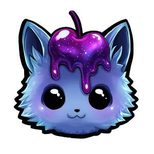 Blue Cosmic Cat Vinyl Car Decal Sticker – Waterproof & UV-Resistant 