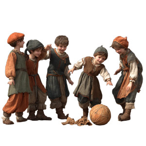 Medieval Children Playing Vinyl Car Decal Sticker – Waterproof & UV-Resistant Medieval Children Playing Vinyl Car Decal Sticker – Waterproof & UV-Resistant
