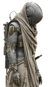 Cyberpunk Robotic Figure Vinyl Car Decal Sticker – Waterproof & UV-Resistant 