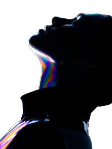 Iridescent Faceless Silhouette Vinyl Car Decal Sticker – Waterproof & UV-Resistant 