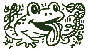 Friendly Ribbon Tongue Frog Vinyl Car Decal Sticker – Waterproof & UV-Resistant 