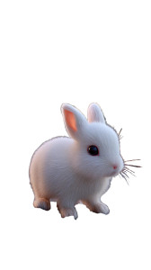 Baby Rabbit Crossing Vinyl Car Decal Sticker – Waterproof & UV-Resistant 