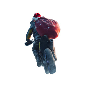 Supermoto Santa Vinyl Car Decal Sticker – Waterproof & UV-Resistant 