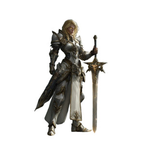 Radiant Aasimar Warrior V2 Vinyl Car Decal Sticker – Waterproof & UV-Resistant 