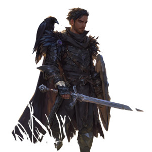 Raven Cleric Warrior Vinyl Car Decal Sticker – Waterproof & UV-Resistant 