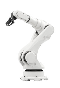 White Robotic Arm Vinyl Car Decal Sticker – Waterproof & UV-Resistant 
