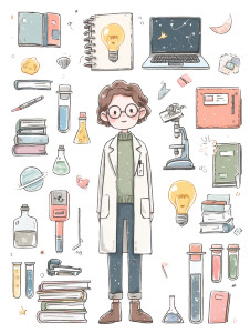 Female Scientist Clipart Vinyl Car Decal Sticker – Waterproof & UV-Resistant Female Scientist Clipart Vinyl Car Decal Sticker – Waterproof & UV-Resistant