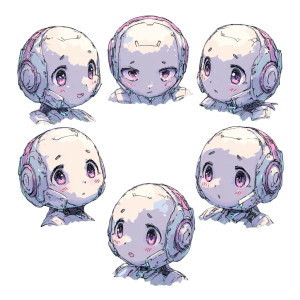 Chibi Robot Animation Vinyl Car Decal Sticker – Waterproof & UV-Resistant Chibi Robot Animation Vinyl Car Decal Sticker – Waterproof & UV-Resistant