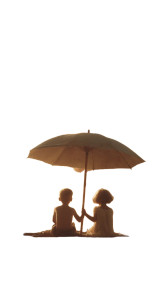 Nuclear Sunset Embrace Vinyl Car Decal Sticker – Waterproof & UV-Resistant 