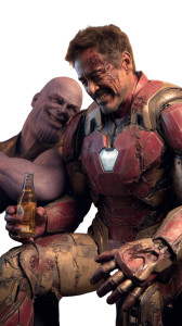 Iron Man & Thanos Vinyl Car Decal Sticker – Waterproof & UV-Resistant 