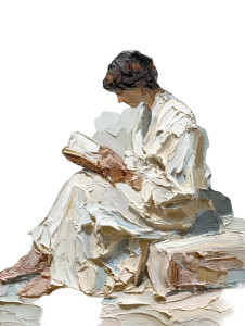 Woman Reading Book V5 Vinyl Car Decal Sticker – Waterproof & UV-Resistant 