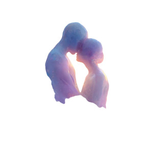 Ethereal Dream Embrace Vinyl Car Decal Sticker – Waterproof & UV-Resistant 