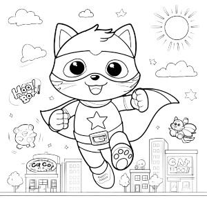 Superhero Cat Boy Vinyl Car Decal Sticker – Waterproof & UV-Resistant 