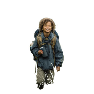 Joyful Camper Boy Vinyl Car Decal Sticker – Waterproof & UV-Resistant 