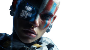 Cyberpunk Clown Portrait Vinyl Car Decal Sticker – Waterproof & UV-Resistant 